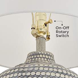 Image5 of Regency Hill Alese 25 1/2" Modern Gray Wash Jug Table Lamp more views