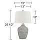 Regency Hill Alese 25 1/2" Modern Gray Wash Jug Table Lamp