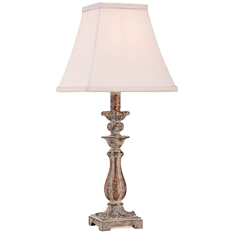 Image 3 Regency Hill Alicia 18" High Antique Gold Candlestick Table Lamp