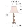 Regency Hill Alicia 18" High Antique Gold Candlestick Table Lamp in scene