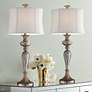 Regency Hill Alyson 32 3/4" Mercury Glass Table Lamps Set of 2