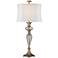 Regency Hill Alyson Traditional Pinched Shade and Mercury Glass Table Lamp