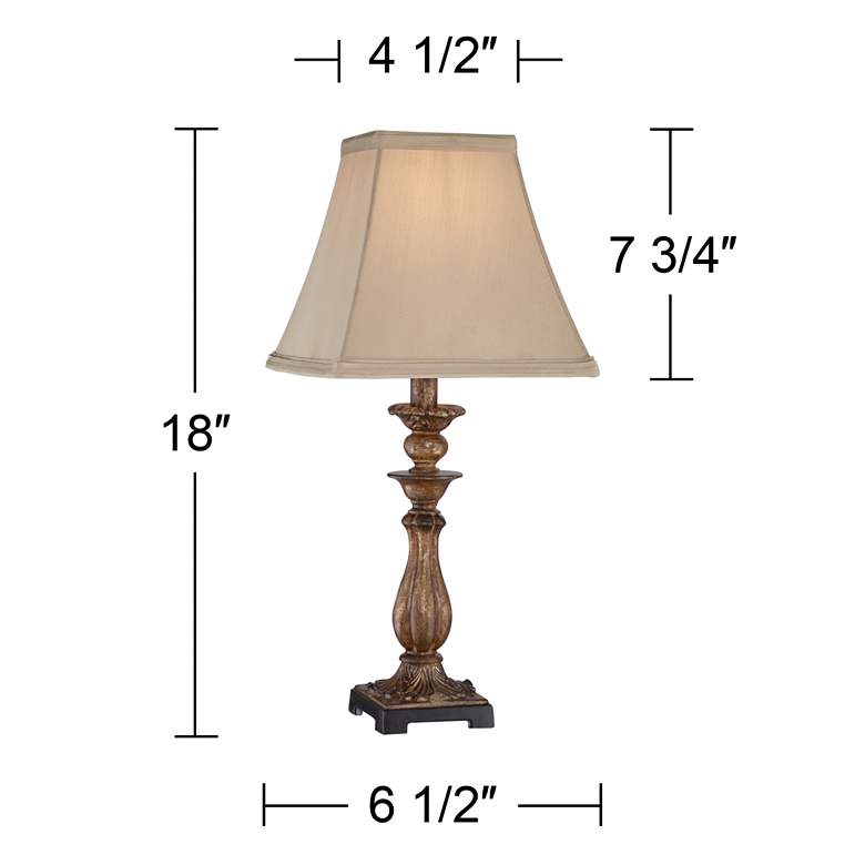 Image 7 Regency Hill Alzano 18" High Bronze Traditional Accent Table Lamp more views