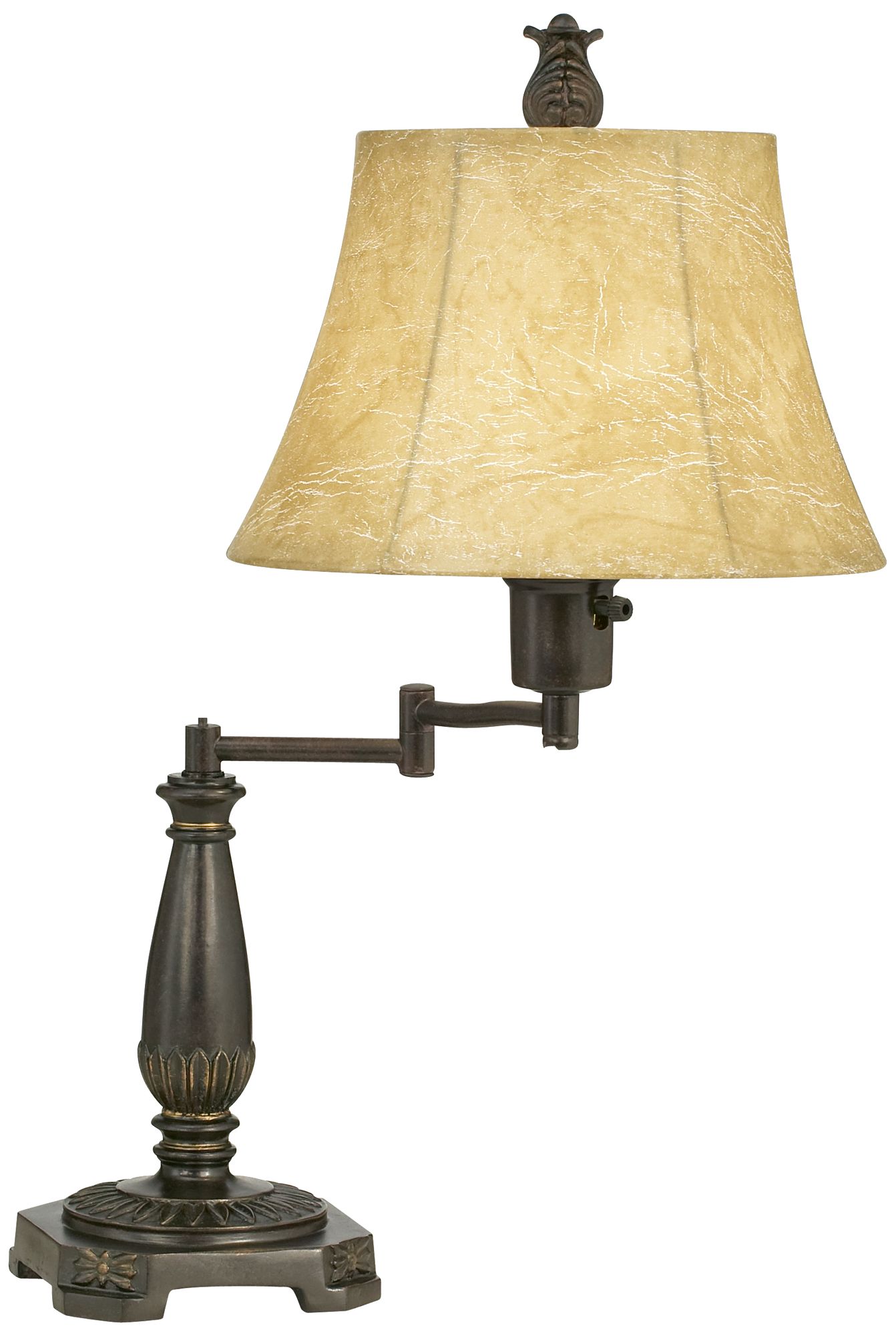 Image 6 Regency Hill Andrea 22 1/2" Bronze Adjustable Swing Arm Desk Lamp more views