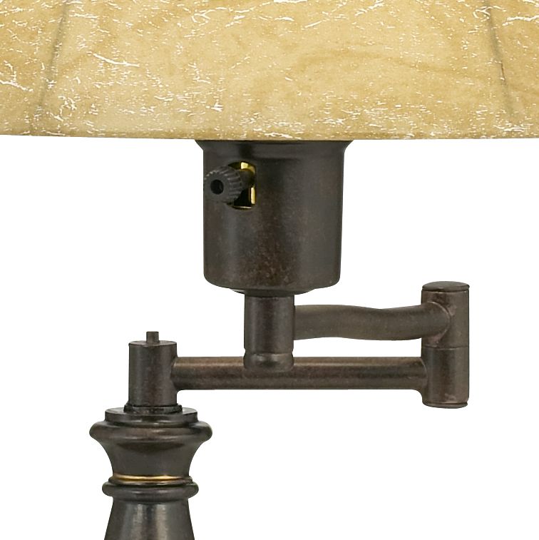 Thumbnail3 of Regency Hill Andrea 22 1/2" High Bronze Swing Arm Lamps Set of 2 more views