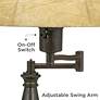 Regency Hill Andrea 22 1/2" Bronze Adjustable Swing Arm Desk Lamp