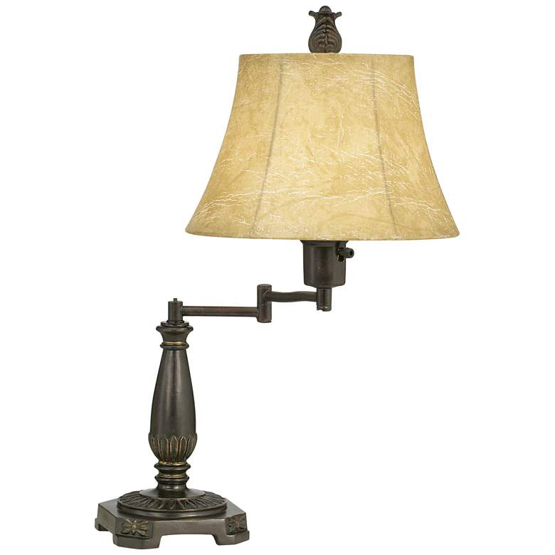 Image 6 Regency Hill Andrea 22 1/2" Bronze Adjustable Swing Arm Desk Lamp more views