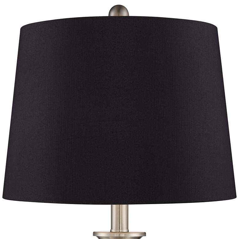 Image 2 Regency Hill Arden 25" Black Shade Mercury Glass Table Lamps Set of 2 more views