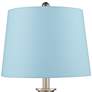 2_Regency Hill Arden 25" Blue Shade Mercury Glass Table Lamps Set of 2 more views