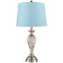 4_Regency Hill Arden 25" Blue Shade Mercury Glass Table Lamps Set of 2 more views