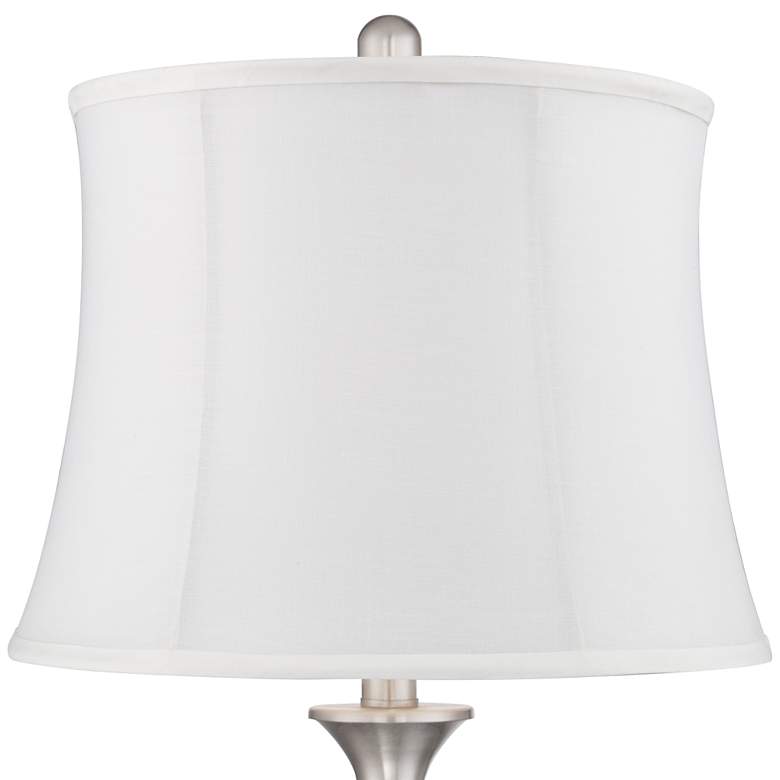 Image 2 Regency Hill Arden 25" Glass Twist White Shade Table Lamps Set of 2 more views