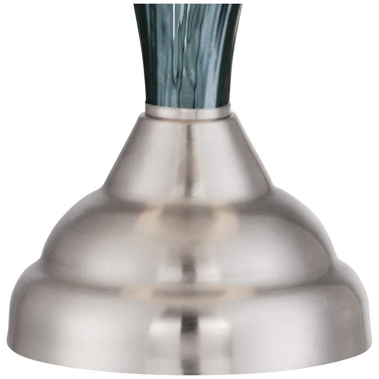 Image 5 Regency Hill Arden 25" Green-Blue Glass Twist Column Lamps Set of 2 more views