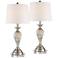 Regency Hill Arden 26" Twist Mercury Glass Lamps with Acrylic Risers