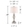 5_Regency Hill Arden 26" Twist Mercury Glass Lamps with Acrylic Risers more views