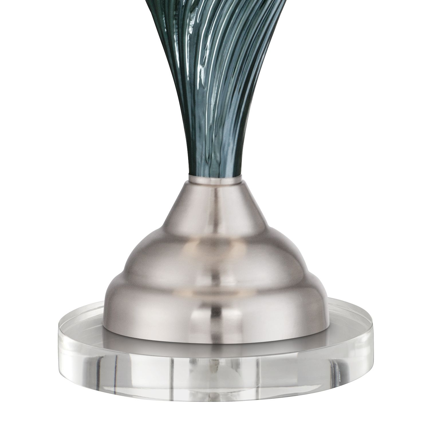 Image 4 Regency Hill Arden 26" Twist Glass Table Lamps with Round Risers more views