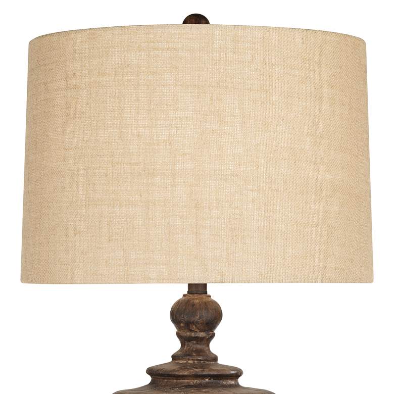 Image 4 Regency Hill Arden 32" High Faux Dark Oak Wood Traditional Table Lamp more views