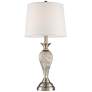 Regency Hill Arden Nickel and Glass Twist Column Table Lamps Set of 2