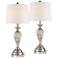 Regency Hill Arden Twist Mercury Glass Table Lamps with Acrylic Risers