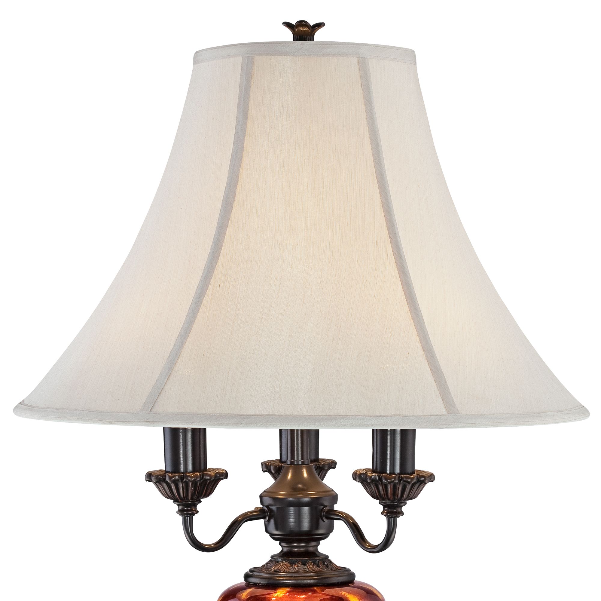 Image 4 Regency Hill Astor 34" High 4-Light Tortoise Shell Glass Table Lamp more views