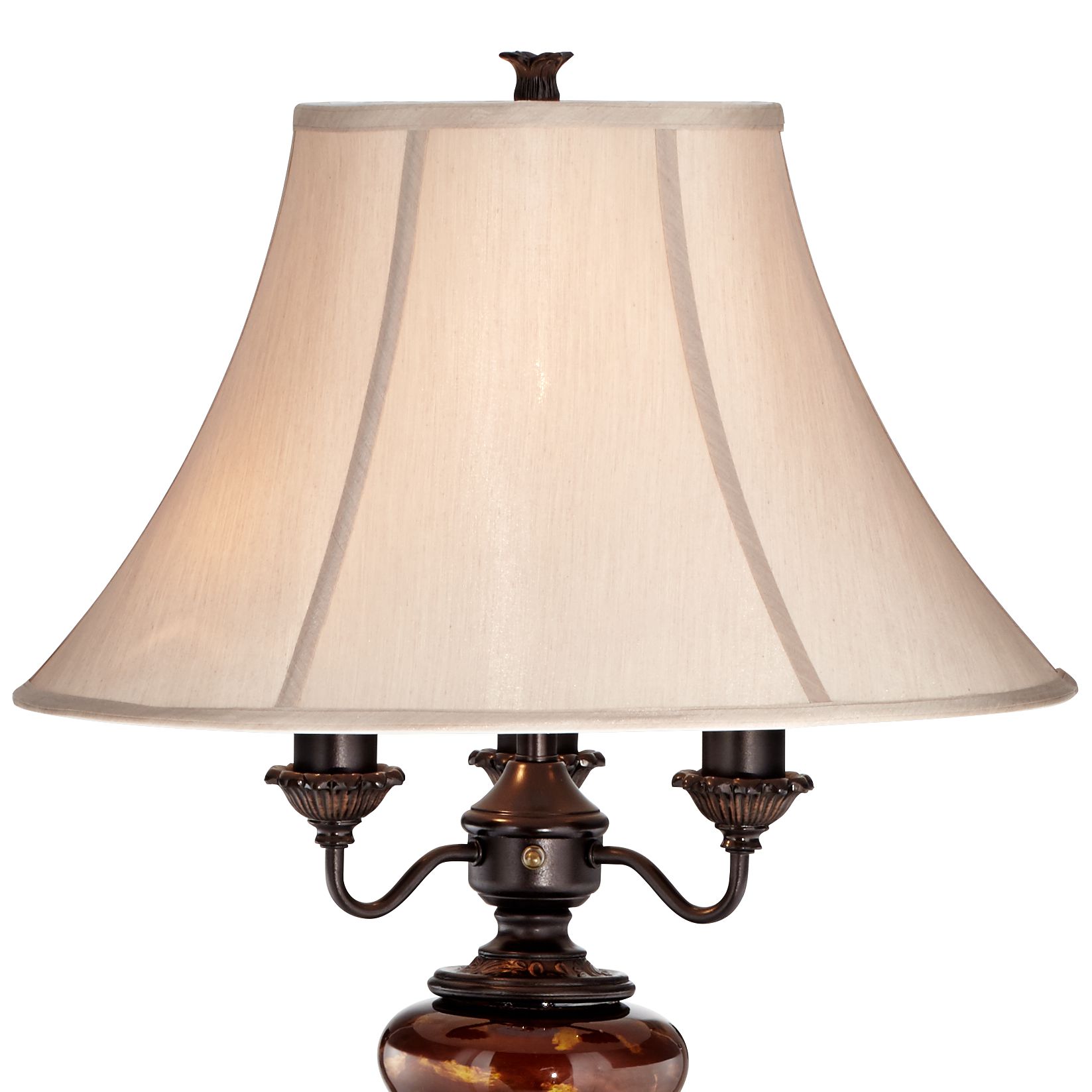 Image 4 Regency Hill Astor 63" High Bronze Tortoise Shell Font Floor Lamp more views