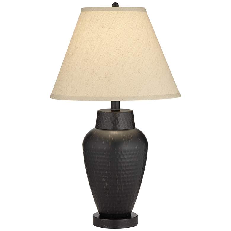 Image 2 Regency Hill Auburn 25" Hammered Bronze Table Lamp