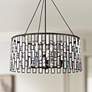 Thumbnail2 of Regency Hill Aurelia 26 3/4" Bronze and Clear Glass Drum Pendant Light