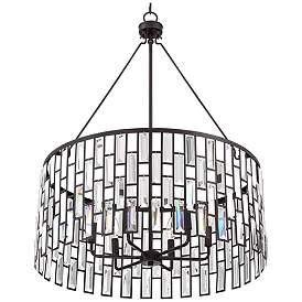 Image5 of Regency Hill Aurelia 26 3/4" Bronze and Clear Glass Pendant Light more views