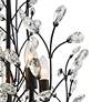 Regency Hill Aurine 18" Matte Black and Floral Crystal Chandelier