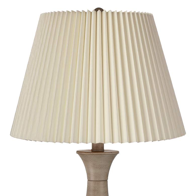 Image 5 Regency Hill Avery 25" Faux Wood and Ivory Touch USB Lamps Set of 2 more views