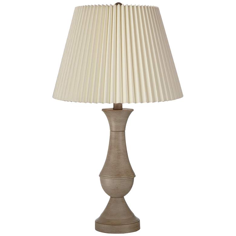 Image 7 Regency Hill Avery 25" Faux Wood and Ivory Touch USB Lamps Set of 2 more views