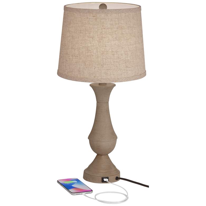 Image 3 Regency Hill Avery 25" USB Touch Lamps with LED Bulbs Set of 2 more views