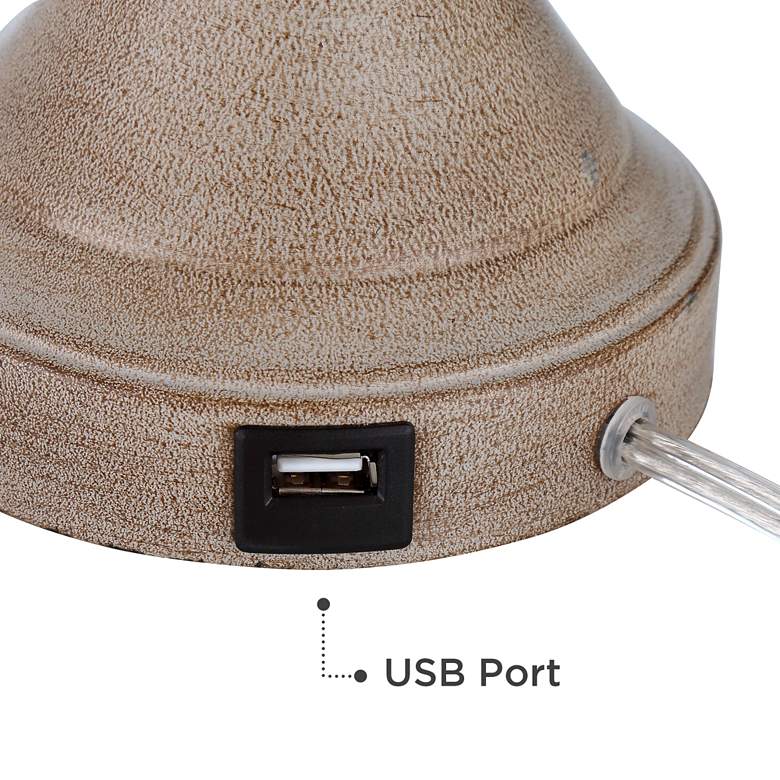 Image 5 Regency Hill Avery 25" USB Touch Lamps with LED Bulbs Set of 2 more views