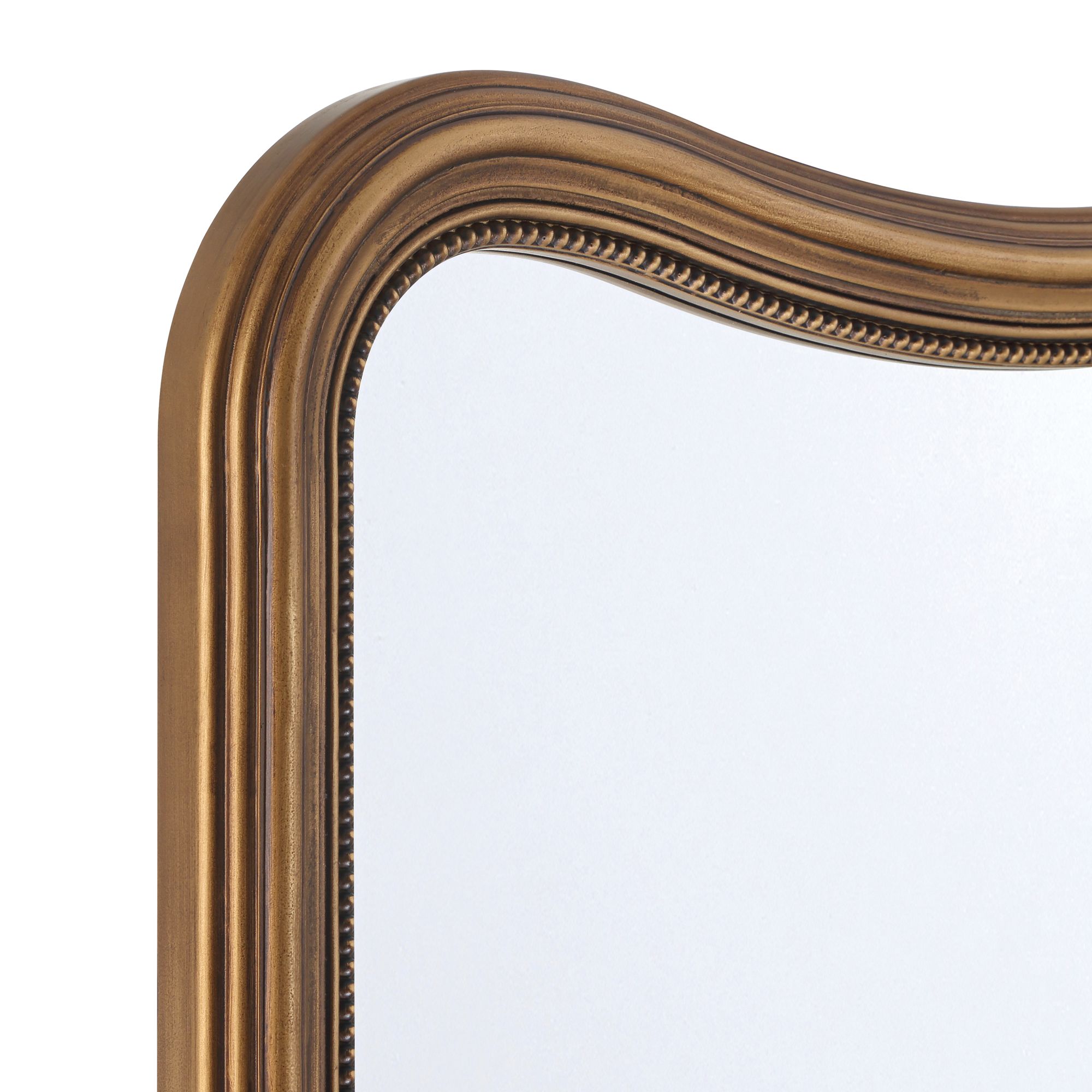 Image 2 Regency Hill Barcelona 30" x 42" Gold Arched Vintage Wall Mirror more views