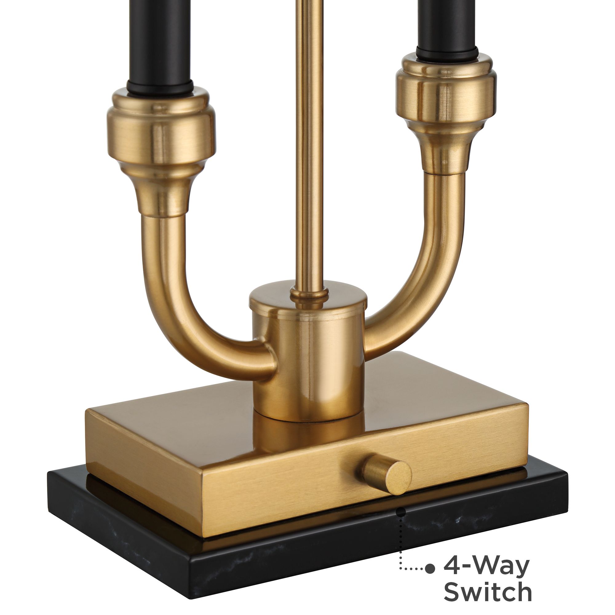 Image 5 Regency Hill Barclay 28" Traditional Black Gold Lamp Dual USB Ports more views