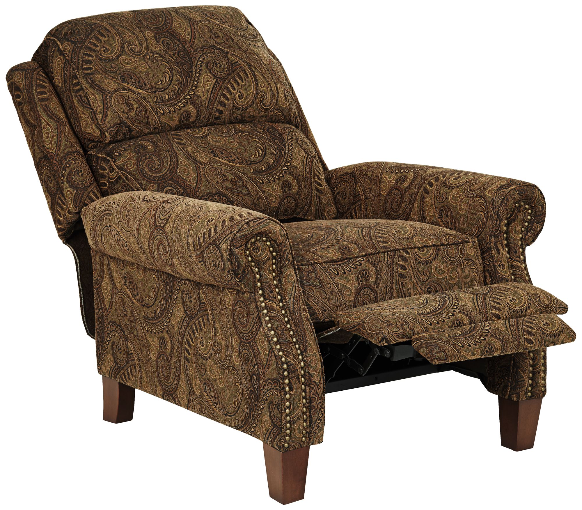Image 7 Regency Hill Beaumont 35" Wide Brown Paisley 3-Way Recliner more views