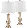 Regency Hill Becky 24 3/4" Antique Brass Table Lamps Set of 2