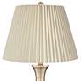 Regency Hill Becky 24 3/4" Ivory Pleated Brass Table Lamps Set of 2