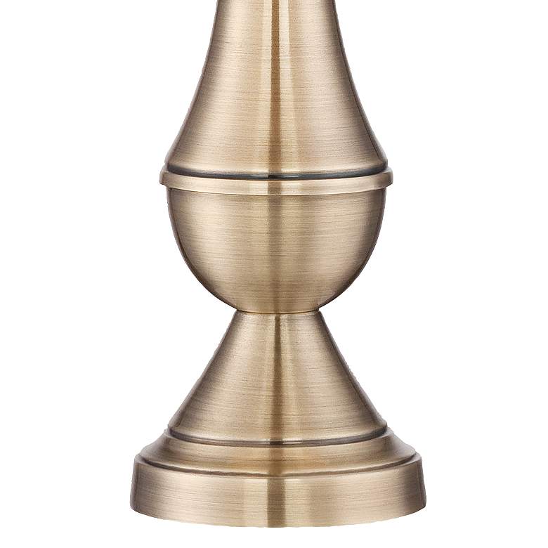 Image 3 Regency Hill Becky 24 3/4" Ivory Pleated Brass Table Lamps Set of 2 more views