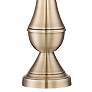 Regency Hill Becky 24 3/4" Ivory Pleated Brass Table Lamps Set of 2