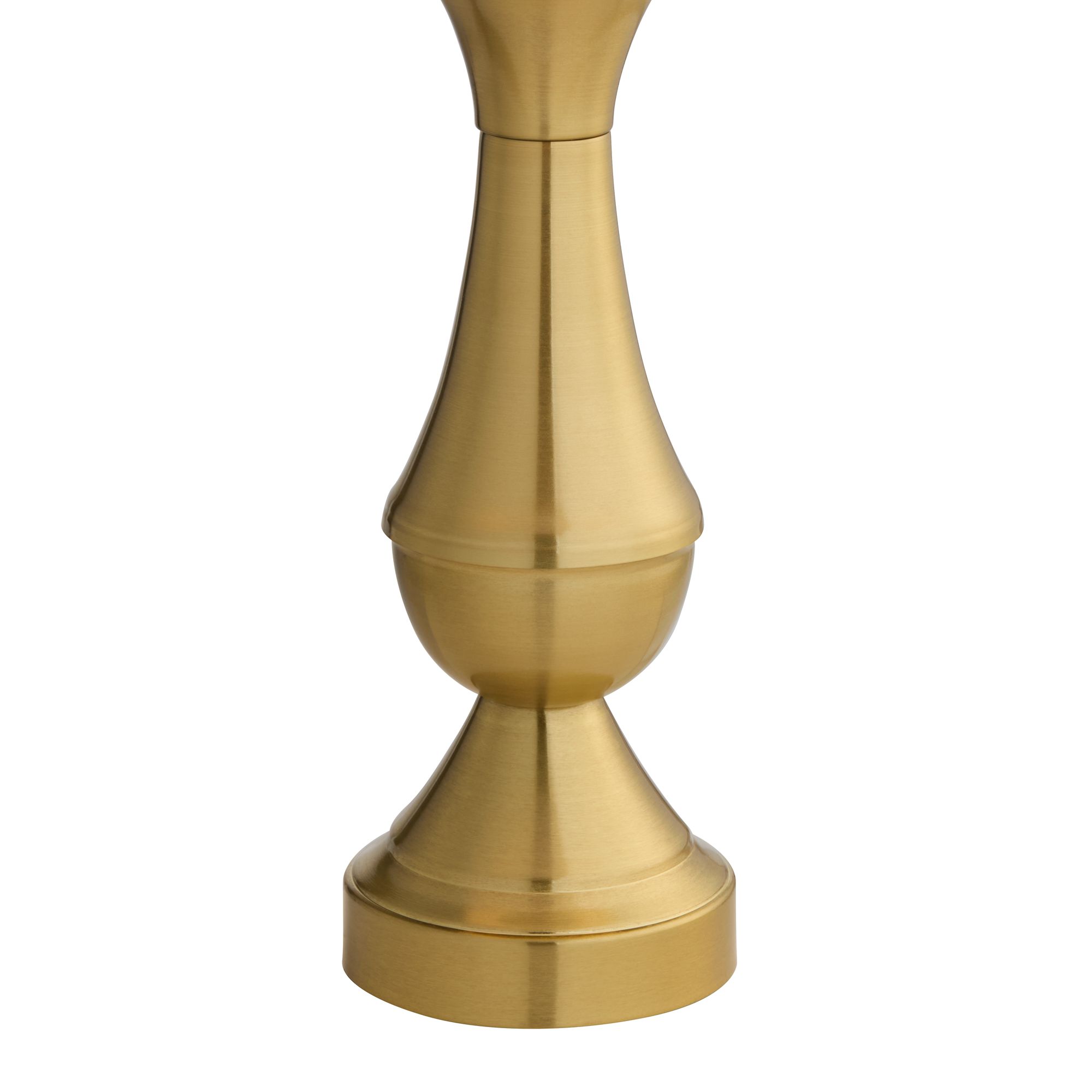 Image 6 Regency Hill Becky 24 3/4" Ivory Pleated Brass Table Lamps Set of 2 more views