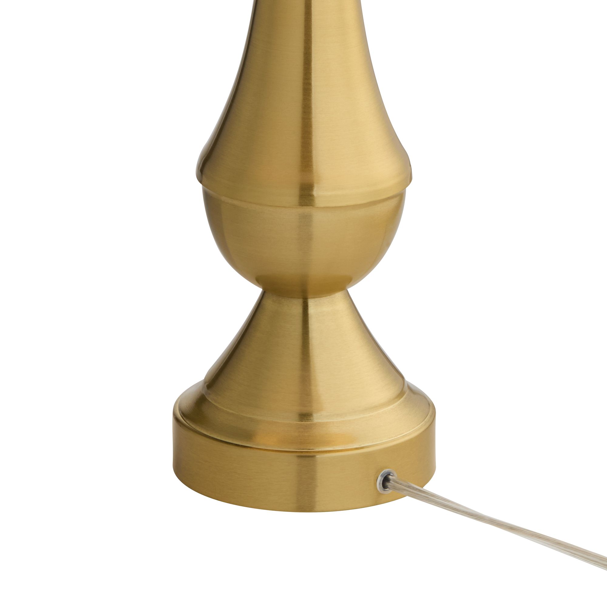 Image 7 Regency Hill Becky 24 3/4" Ivory Pleated Brass Table Lamps Set of 2 more views
