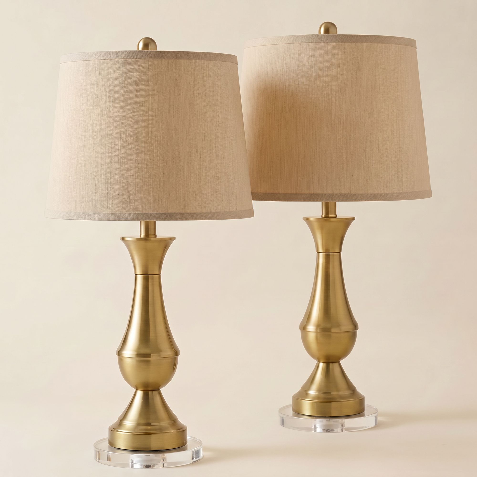 Image 2 Regency Hill Becky 25 3/4" Traditional Brass Table Lamps with Risers more views