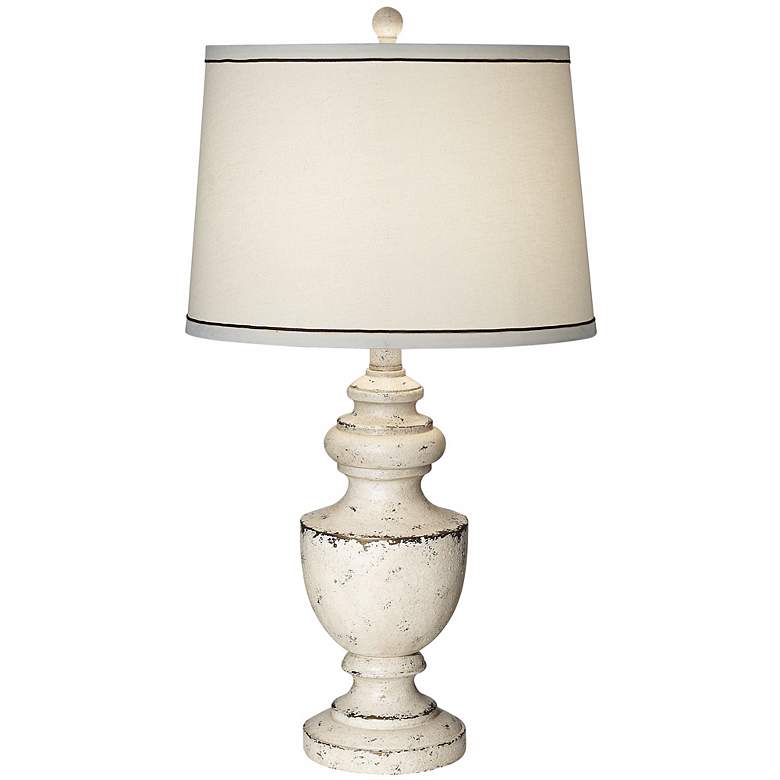 Image 1 Regency Hill Beige Almond Urn Table Lamp