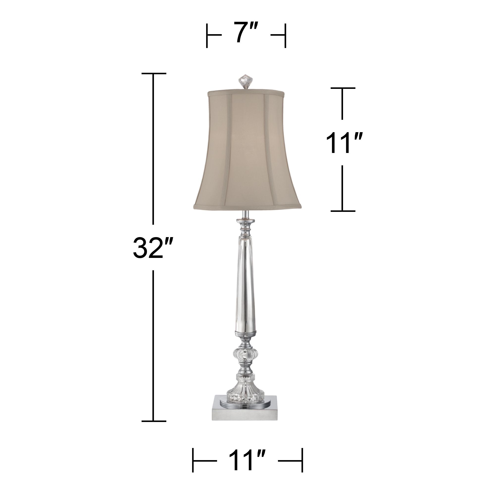 Regency Hill Belardo 32" Traditional Crystal Buffet Table Lamp in scene