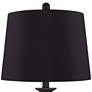 Regency Hill Ben 25" Dark Bronze Black Shade Table Lamps Set of 2