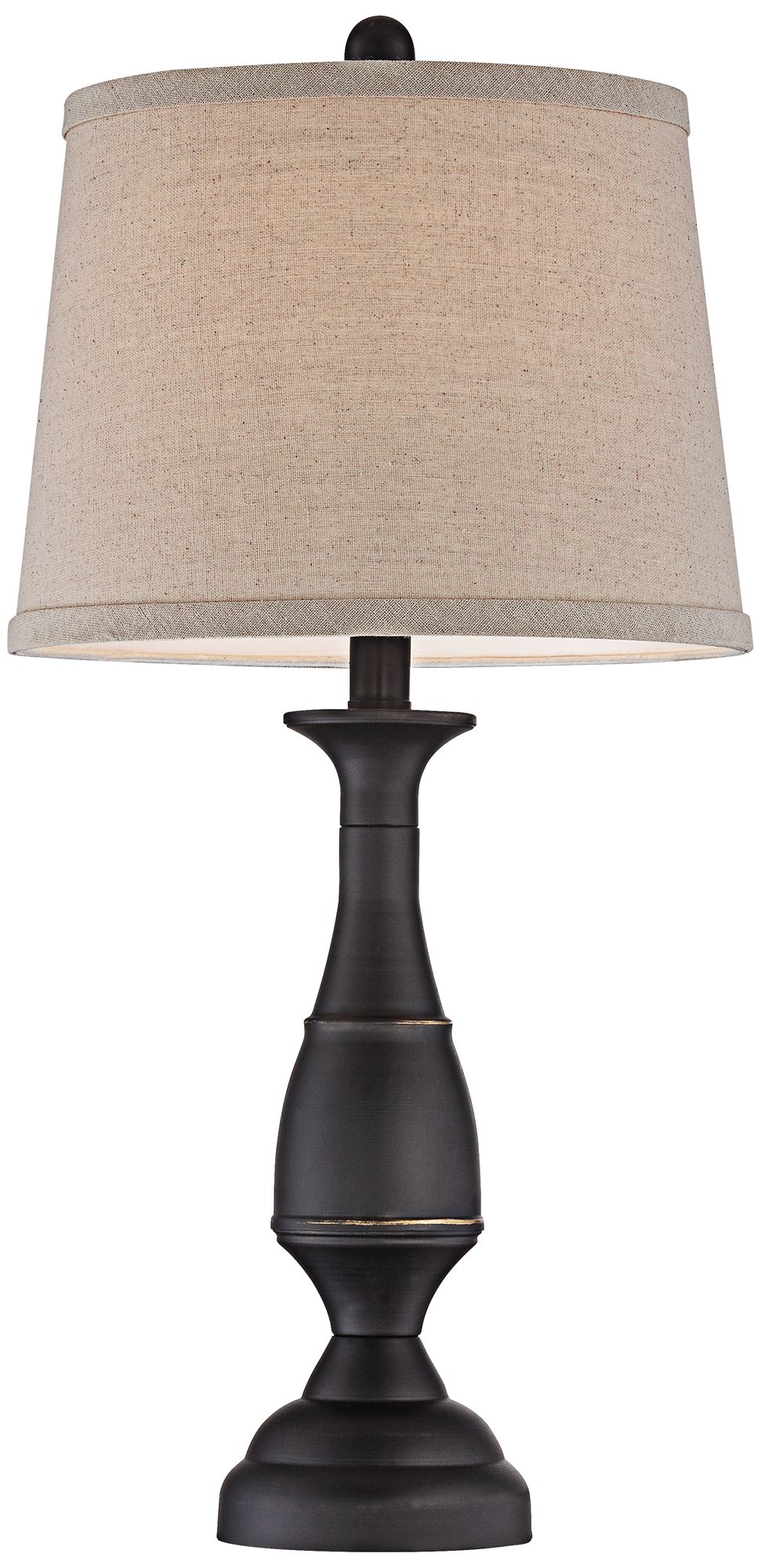 Regency Hill Ben 25" Dark Bronze Metal Lamps Set of 2 with Dimmers in scene