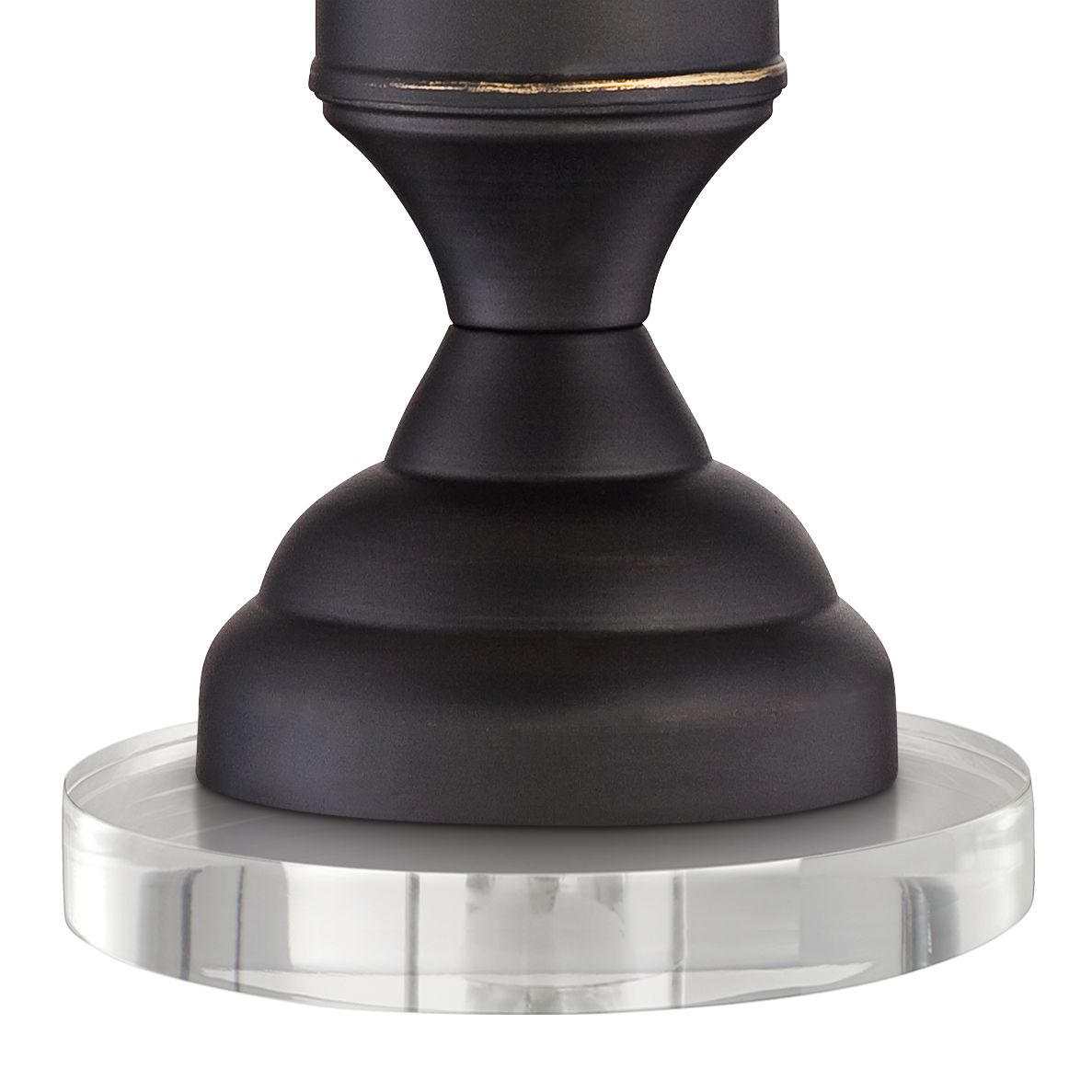 Image 4 Regency Hill Ben 26" Dark Bronze Table Lamps Set with Acrylic Risers more views