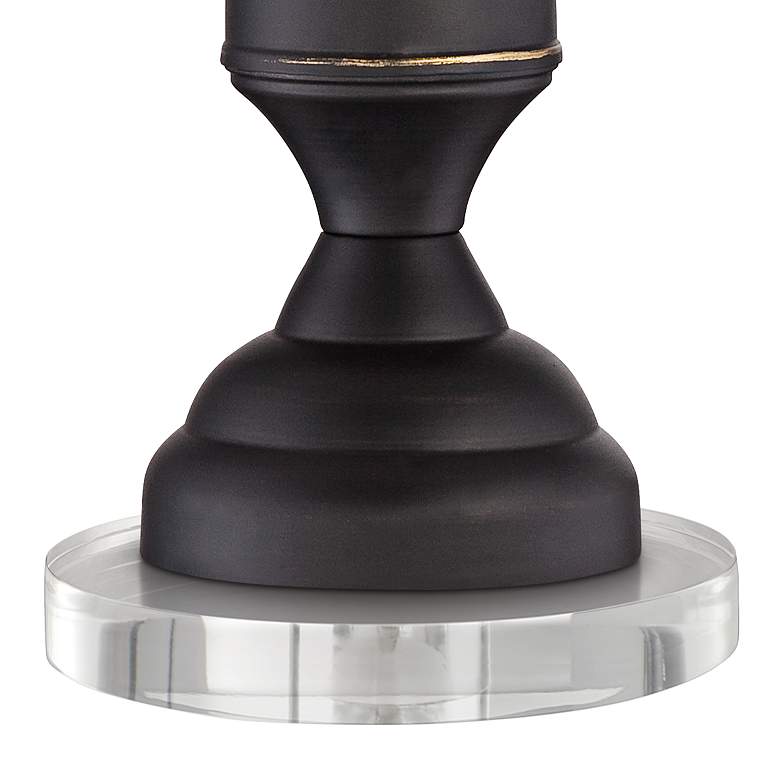 Image 4 Regency Hill Ben 26" Dark Bronze Table Lamps Set with Acrylic Risers more views
