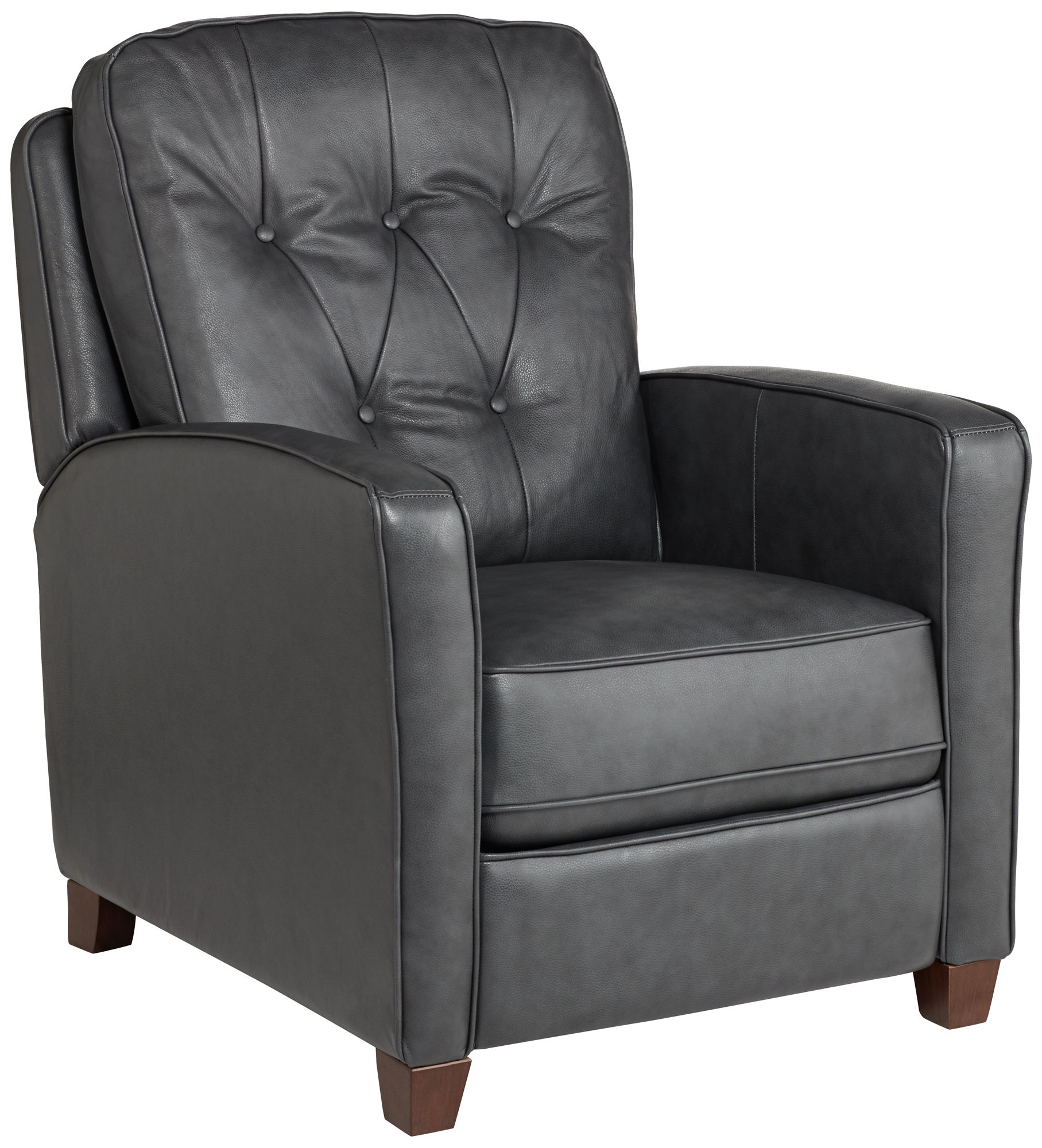Image 3 Regency Hill Benedict Livorno Gray Leather 3-Way Recliner Chair