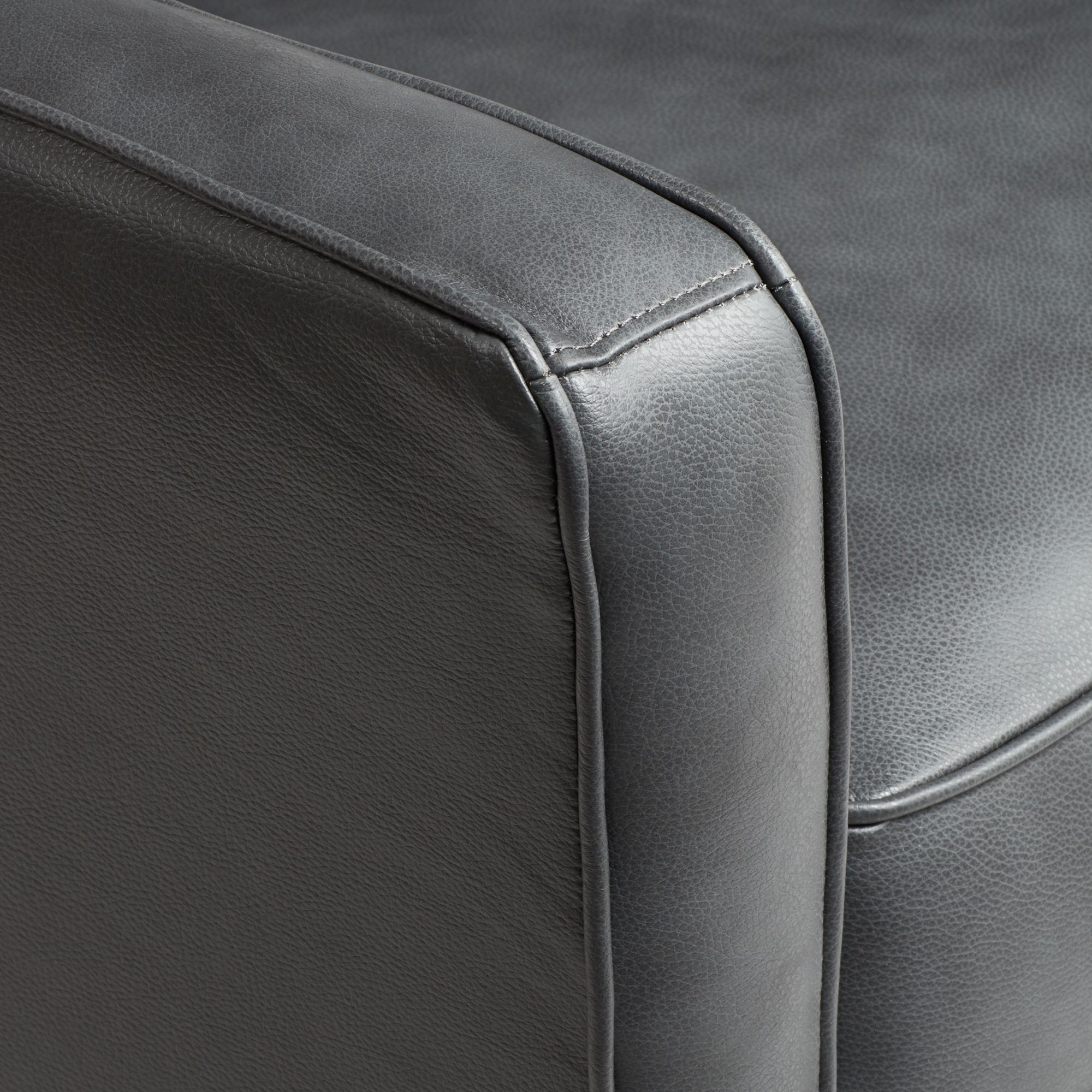 Image 5 Regency Hill Benedict Livorno Gray Leather 3-Way Recliner Chair more views